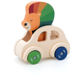 Vilac Lion in a Car jucarie din lemn - imagine 2